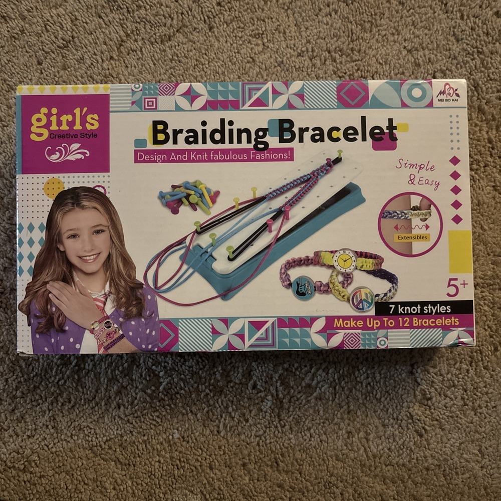 Girl's Creative Style Braiding Friendship Bracelet Kit NEW - 7 Knot Styles NEW